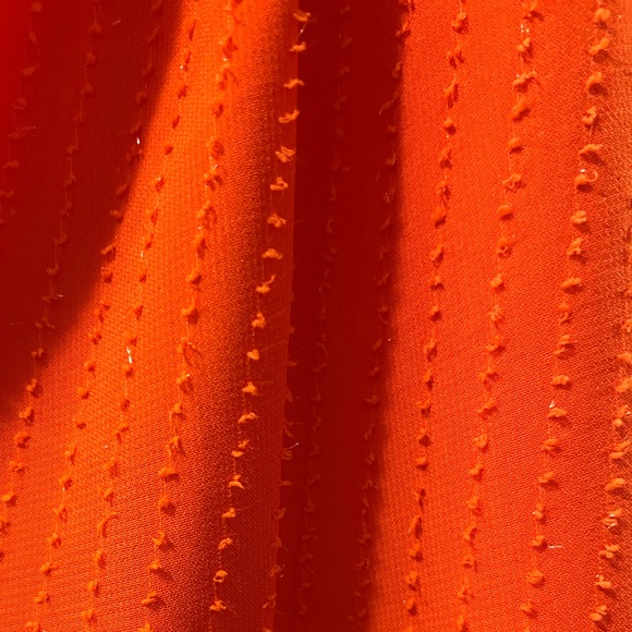 Michael Michael Kors Size Large Optic Orange Sleeveless Textured Blouse Top NWT - Picture 4 of 5